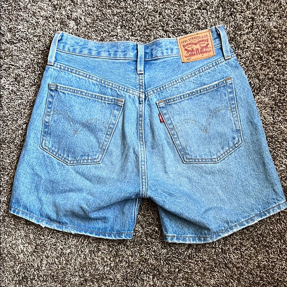 Levi's 501 Blue Jean Shorts Mom Fit